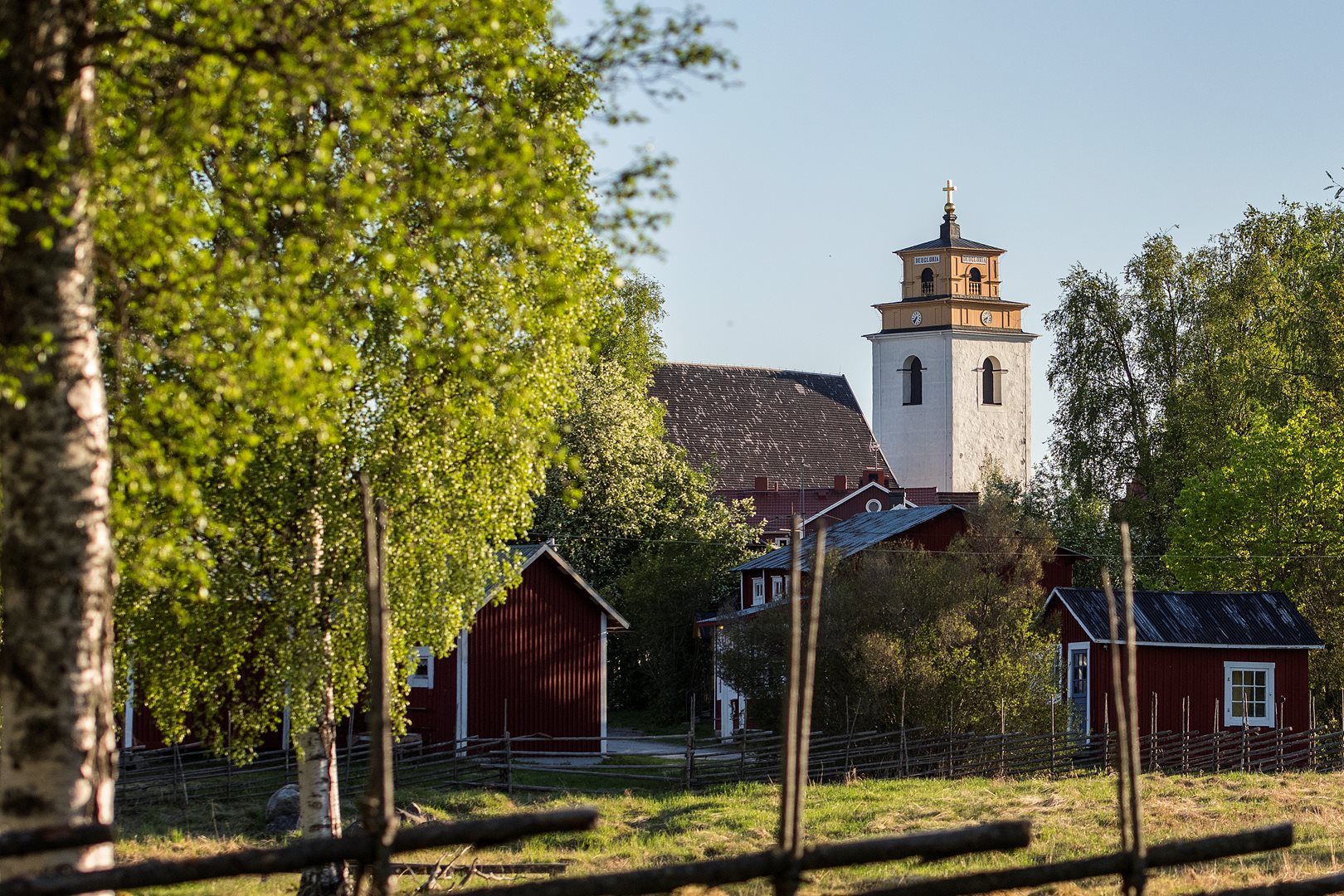 Gammelstads Kyrkstad in Luleå during summer